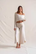 The Layla Longsleeve and Layla Flares in Pearl